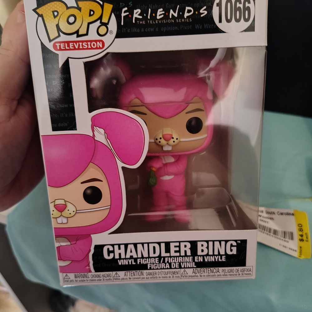 Funko Pop! Friends Chandler Bing in Pink Bunny Suit